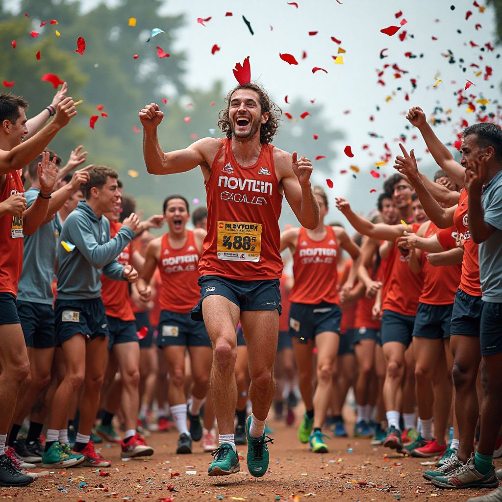 Celebrazione dopo un nuovo record